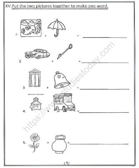 cbse class 1 english revision worksheet set q practice worksheet for
